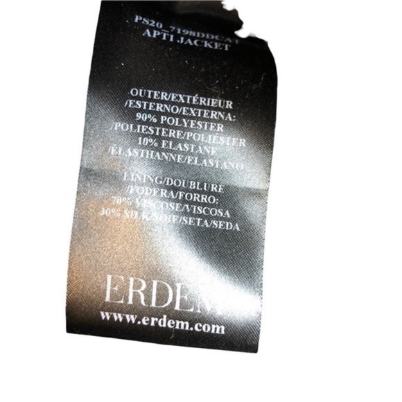 NEW ERDEM Black Daffodil Cady Blazer - Picture 12 of 15